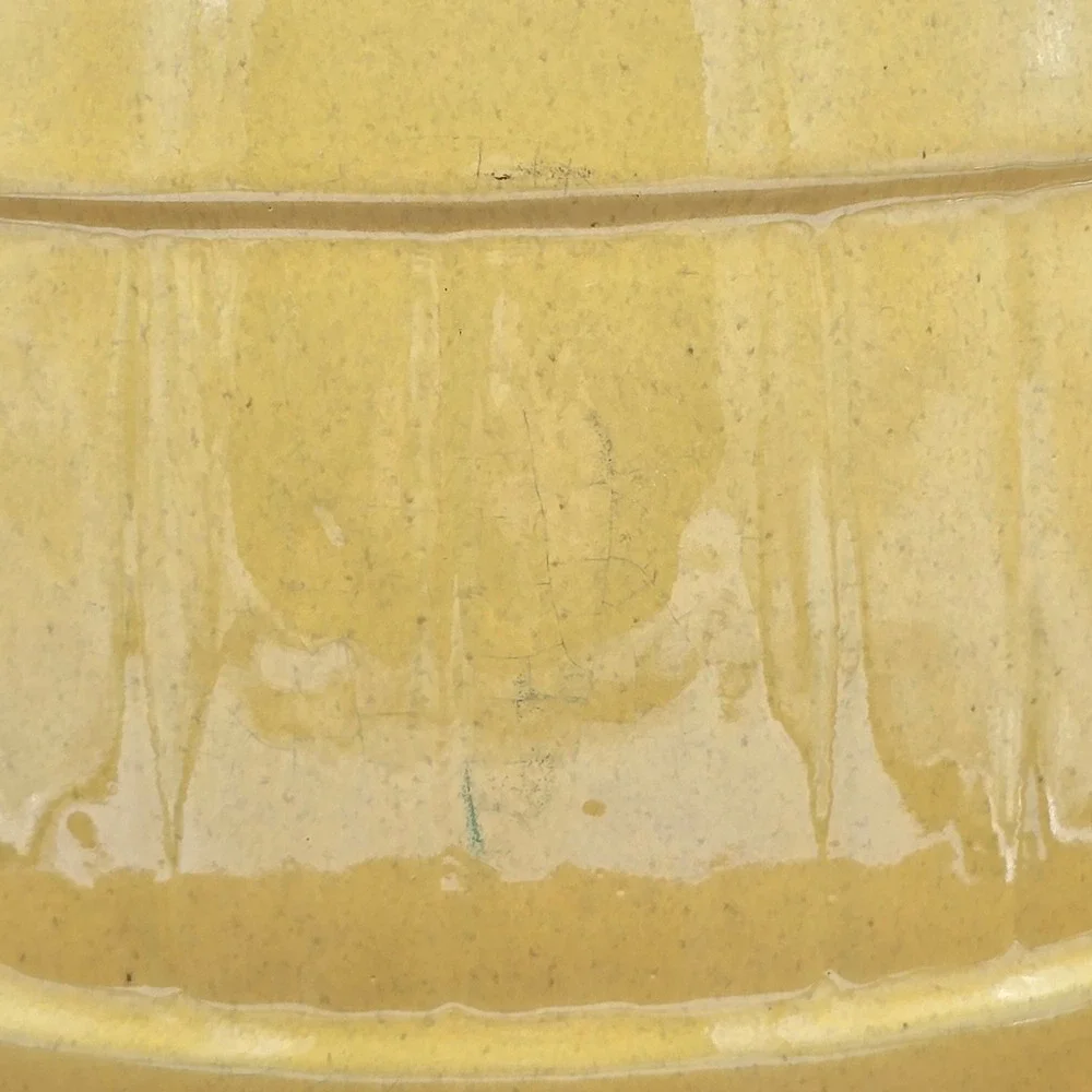Vintage Frankoma‎ Yellow Barrel Cookie Jar w/ Lid French Country Farmhouse Decor